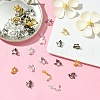 80Pcs 8 Colors Brass Clip-on Earring Findings FIND-YW0005-35-4