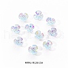 Electroplated 3-petal Flower Resin Cabochons MRMJ-R128-15A-2