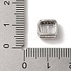 Rack Plating Brass Micro Pave Clear Cubic Zirconia Rectangle Multi-Strand Links KK-A229-24P-3