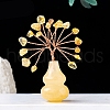 Natural Citrine Chips Tree of Life Decorations with Topaz Gourd Base PW-WGCDFFC-06-1