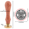 Brass Wax Seal Stamp with Handle AJEW-WH0184-0556-2
