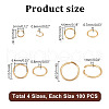 AHADERMAKER 400Pcs 4 Styles 304 Stainless Steel Open Jump Rings STAS-GA0001-66-2
