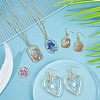 Olycraft Alloy Open Back Bezel Pendants PALLOY-OC0002-81-6