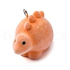 Flocky Resin Pendants FIND-S001-08B-1
