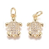 Brass Micro Pave Cubic Zirconia Pendants ZIRC-G168-47G-1