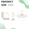 Unicraftale Long-Lasting Plated Brass Hoop Earrings Findings KK-UN0002-45B-3