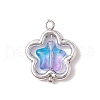 7Pcs Alloy and Glass Pendants PALLOY-JF03366-01-2