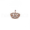 Crystal Rhinestone Crown Brooch JEWB-WH0022-30-1