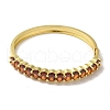 Brass Pave Cubic Zirconia Hinged Bangles for Women BJEW-B091-05G-3