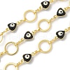 Rack Plating Brass Enamel Link Chains CHC-P012-09G-03-1