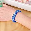 Sparkling Round Glass Braided Bead Bracelet BJEW-SW00082-20-6