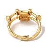 Adjustable Brass Micro Pave Cubic Zirconia Rings for Women RJEW-G325-03G-B-3