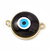 Evil Eye Resin Connector Charms KK-P224-01G-01-1