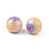 UV Plating Rainbow Iridescent Resin Beads RESI-I048-01F-1