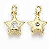 Brass Micro Pave Cubic Zirconia Charms ZIRC-R109-043-NF-1
