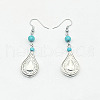 Bohemian Zinc Alloy Synthetic Turquoise Dangle Earrings LQ8241-8-1