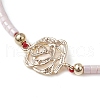 Glass Seed Braided Beaded Bracelets for Women BJEW-MZ00130-02-3