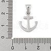 304 Stainless Steel Micro Pave Cubic Zirconia Pendants STAS-D112-03P-09-3