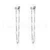 Stylish Stainless Steel Tassel Stud Earrings TQ2986-4-4