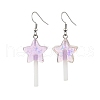 Star Resin Imitation Lollipop Dangle Earrings EJEW-JE06358-01-2
