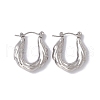 Non-Tarnish 304 Stainless Steel Thick Hoop Earrings for Women EJEW-E199-11P-1