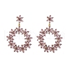 Alloy Rhinestone Stud Earrings PW-WG7C7B7-03-1
