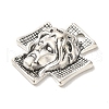 Tibetan Style Alloy Cross with Jesus Alloy Pendants for Easter Jewelry X-LF10674Y-2