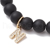 Round Natural Mixed Gemstone Beads Stretch Bracelets BJEW-JB11242-3