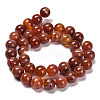 Natural Striped Agate/Banded Agate Beads Strands G-G582-8mm-59-4
