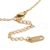 Round ABS Imitation Pearl & Shell Whale Tail Pendant Necklaces NJEW-N055-06G-3