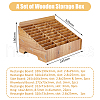 30 Compartments Wooden Cell Phones Storage Box ODIS-WH0038-80B-2