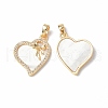 Shell Pendants KK-P223-03G-2