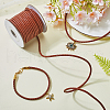 SUNNYCLUE 1 Roll 10M Round Braided Cowhide Cords WL-SC0001-03B-4