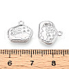Brass Micro Pave Clear Cubic Zirconia Charms KK-N267-16P-3