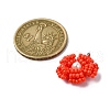 Glass Seed Beaded Daisy Pendants PALLOY-MZ00462-05-2