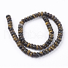 Natural Gemstone Tiger Eye Stone Rondelle Beads Strands G-S105-8mm-20-2