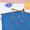  Fruits & Vegetables Silicone Knitting Needle Point Protectors DIY-NB0009-48-5