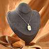 Clear Cubic Zirconia Locket Necklaces NJEW-A036-01B-1