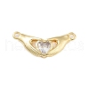 Rack Plating Brass Micro Pave Cubic Zirconia Pendants KK-B097-05G-04-1