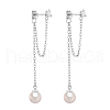 Elegant S925 Sterling Silver Round Tassel Stud Earrings SM9441-2-1