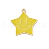 Alloy Enamel Pendants ENAM-F152-05G-01-1