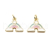 Brass Enamel Charms KK-L237-028G-04-1