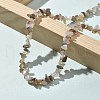 Natural Botswana Agate Chip Beaded Necklaces for Men Women NJEW-G159-01V-2