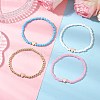 4Pcs Glass Beaded Stretch Bracelets for Women BJEW-JB11504-1