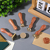 CRASPIRE Raw(Unplated) Wax Seal Brass Blank Stamp AJEW-CP0007-44B-4
