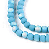 Frosted Opaque Glass Beads Strands GLAA-T032-P4mm-MBB13-3