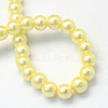 Baking Painted Pearlized Glass Pearl Round Bead Strands HY-Q003-6mm-22-4