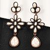 Alloy Synthetic Turquoise Dangle Stud Earrings EJEW-U053-06R-1