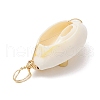 Natural Cowrie Shell Copper Wire Wrapped Pendants PALLOY-JF02932-02-4
