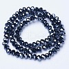 Electroplate Glass Beads Strands EGLA-A034-P6mm-A18-2